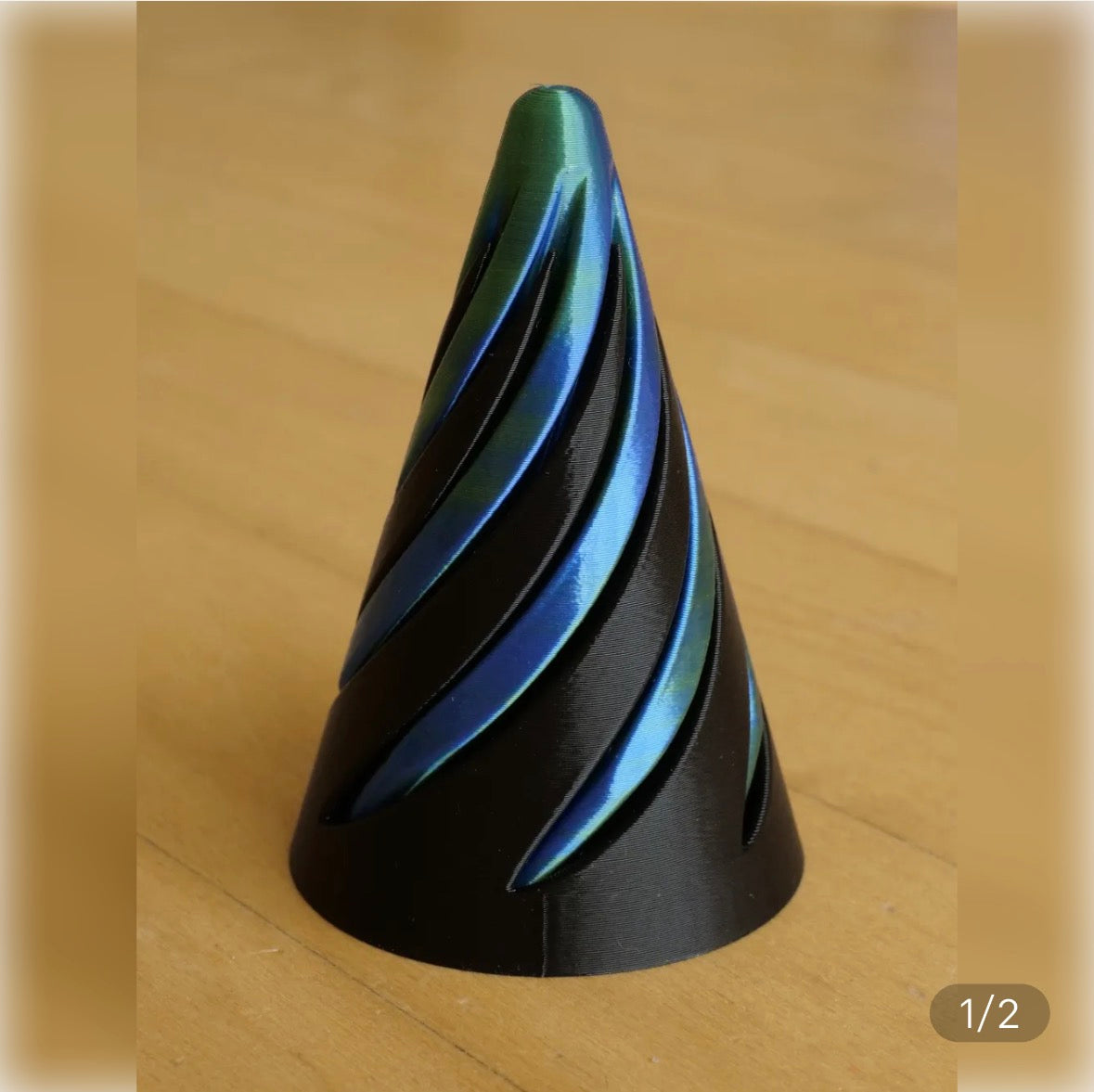 Spiral fidget cone
